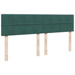 vidaXL Sommier à lattes de lit et matelas Vert foncé 180x200cm Velours