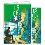 Carte ESCALADE sportive avec Enveloppe 12x17 5cm Pour sportif Grimpeur Grimpeuse champion(ne) Vitesse ou Bloc et difficulté - Collection Passion Sports des Jeux Olympiques - Fabriqué en France