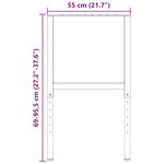 vidaXL Cadres d'établi réglables 2 Pièces Métal 55x(69-95 5) cm Gris