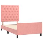vidaXL Cadre de lit avec tête de lit Rose 80x200 cm Velours