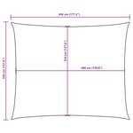 vidaXL Voile de parasol tissu oxford rectangulaire 3 5x4 5 m blanc