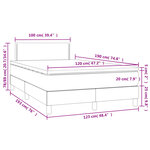 vidaXL Sommier à lattes de lit avec matelas LED vert foncé 120x190 cm