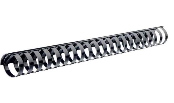 Lot de 100 reliures spirale en plastique A4, 12 mm Noir LEITZ