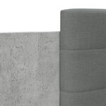 vidaXL Cadre de lit avec tête de lit gris béton 140x200 cm
