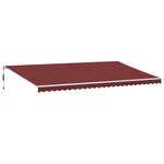 vidaXL Auvent rétractable automatique avec LED bordeaux 600x350 cm