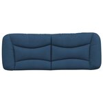 vidaXL Coussin de tête de lit bleu 140 cm tissu
