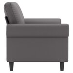 vidaXL Canapé à 2 places Gris 140 cm Similicuir