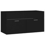 vidaXL Armoire d'évier Noir 90x38 5x46 cm Bois d’ingénierie