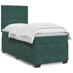 vidaXL Sommier à lattes de lit et matelas Vert foncé 80x200 cm Velours