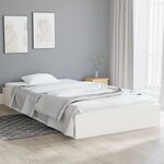 vidaXL Cadre de lit blanc bois massif 100x200 cm
