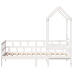 vidaXL Lit de jour avec toit sans matelas blanc 80x200 cm bois massif
