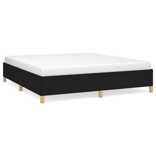 vidaXL Cadre de lit sans matelas noir 160x200 cm tissu