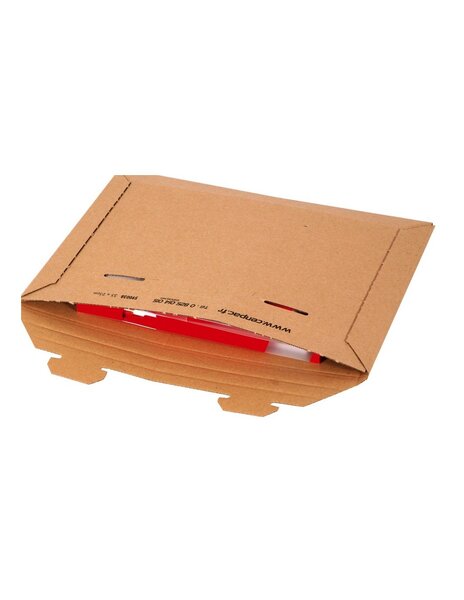 (lot 100 poches) pochette carton avec fermeture par languettes 440 x 320mm