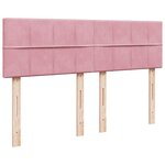 vidaXL Sommier à lattes de lit avec matelas Rose 160x200 cm Velours