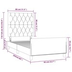vidaXL Cadre de lit avec tête de lit Rose 80x200 cm Velours