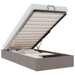 vidaXL Cadre de lit ottoman sans matelas taupe 80x200 cm tissu