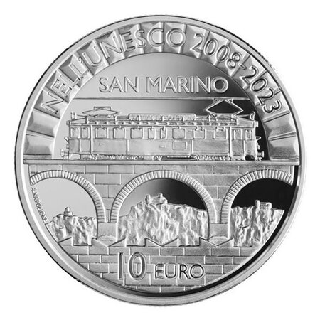 Pièce de monnaie 10 euro Saint-Marin 2023 argent BE – UNESCO