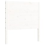 vidaXL Cadre de lit avec tête de lit blanc petit simple bois massif