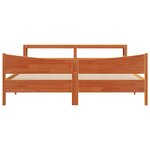 vidaXL Cadre de lit et tête de lit cire marron 200x200 cm bois de pin