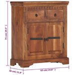 vidaXL Buffet 63x30x75 cm Bois d'acacia massif