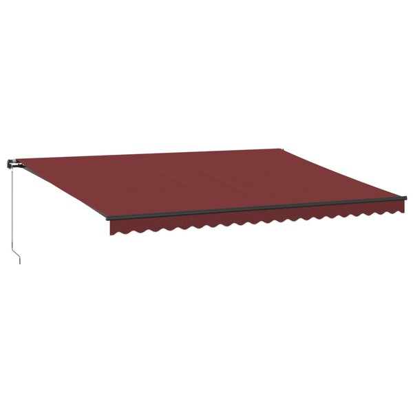 vidaXL Auvent manuel rétractable bordeaux 500x300 cm