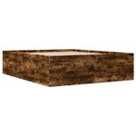 vidaXL Cadre de lit sans matelas chêne fumé 150x200 cm