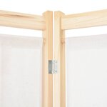vidaXL Cloison de séparation 4 panneaux Crème 160x170x4 cm Tissu