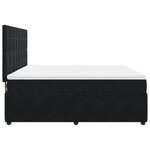 vidaXL Sommier à lattes de lit avec matelas Noir 180x200 cm Velours