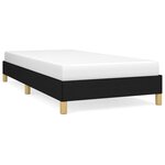 vidaXL Cadre de lit Noir 90x190 cm Tissu