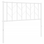 vidaXL Tête de lit métal blanc 100 cm