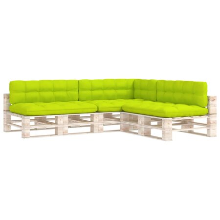 vidaXL Coussins de canapé palette 7 Pièces Vert vif