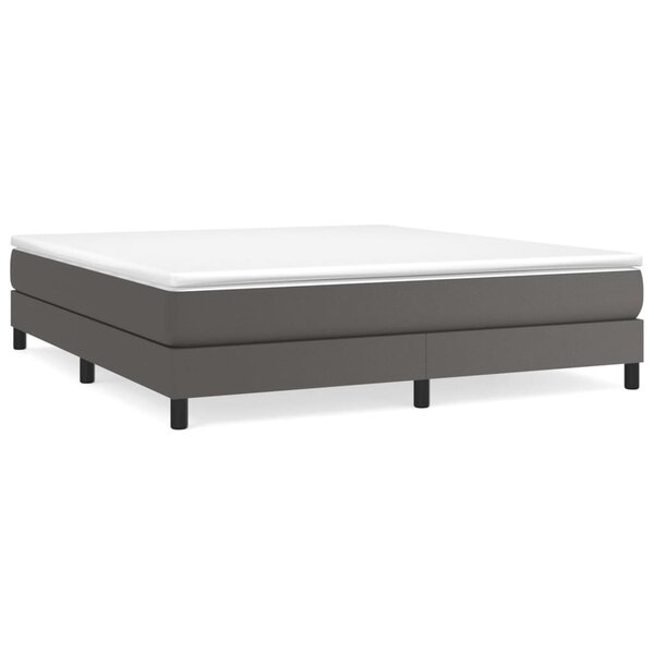 vidaXL Cadre de lit Gris 160x200 cm Similicuir