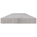 vidaXL Étagères murales flottantes 4 Pièces gris béton 120x23 5x3 8cm MDF