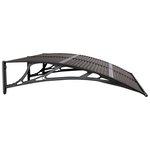 vidaXL Auvent de porte Noir 150x100 cm Polycarbonate