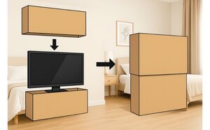 Carton déménagement écran ou cadre ajustables – L 120 X l 10X h 70-130 cm