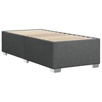 vidaXL Sommier à lattes de lit et matelas Gris foncé 90x190 cm Tissu