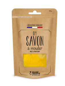 Pain de savon 100 g Translucide jaune