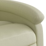 vidaXL Fauteuil inclinable crème cuir véritable