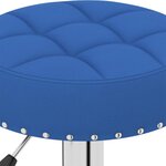 vidaXL Tabourets de bar lot de 2 bleu tissu