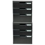 Module De Classement Modulo Ecoblack 3 Tiroirs Fermés - Noir - Exacompta
