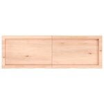 vidaXL Étagère murale 120x40x(2-6) cm bois de chêne massif non traité