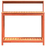 vidaXL Table de rempotage avec étagères marron bois massif de pin