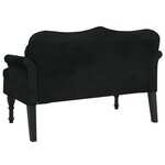 vidaXL Banc avec coussins noir 120 5x65x75 cm velours