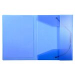 Chemise À Élastiques 3 Rabats Polypropylène Translucide Krea Cover - A4 - Bleu - X 25 - Exacompta