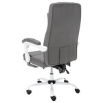 vidaXL Chaise de bureau de massage Gris Similicuir