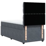 vidaXL Sommier à lattes de lit et matelas Gris foncé 90x200 cm Velours