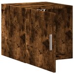 vidaXL Armoire murale chêne fumé 40x42 5x40 cm bois d'ingénierie
