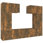 vidaXL Ensemble de meubles TV 6 Pièces Chêne fumé Bois d'ingénierie
