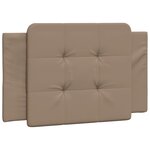 vidaXL Cadre de lit avec tête de lit Cappuccino 90x190 cm Similicuir