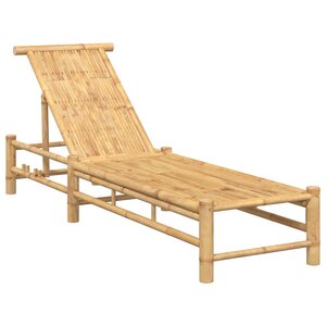 vidaXL Chaise longue 55x199x30 cm bambou